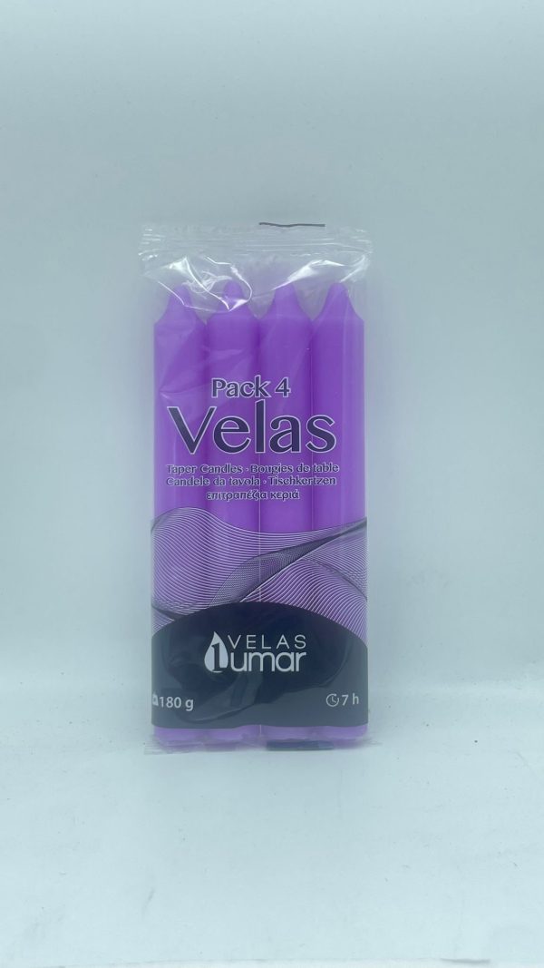 Pack 4 velas moradas