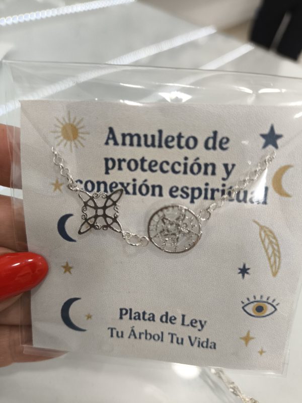 Pulsera doble protección Nudo de Bruja y Tetragrámaton - Imagen 2