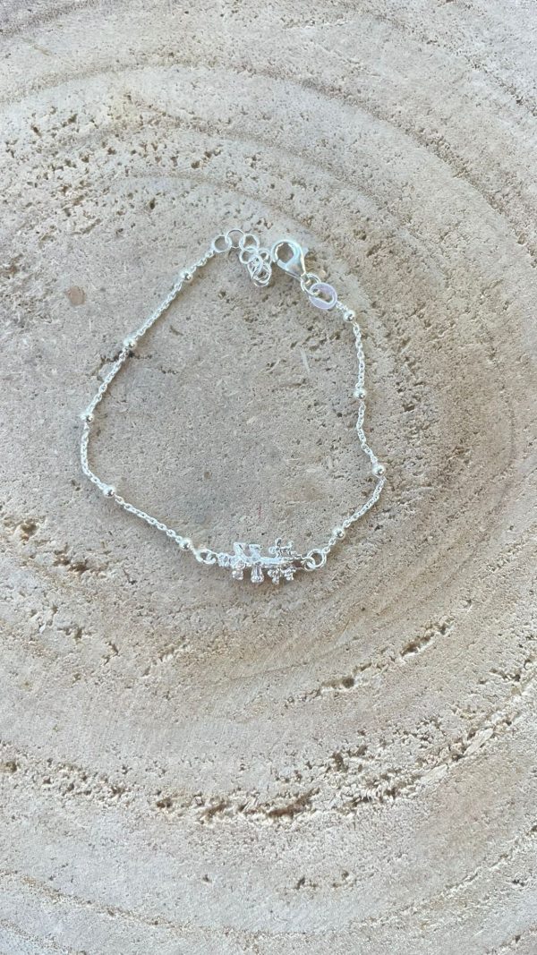 Pulsera Cruz de Caravaca en plata de ley