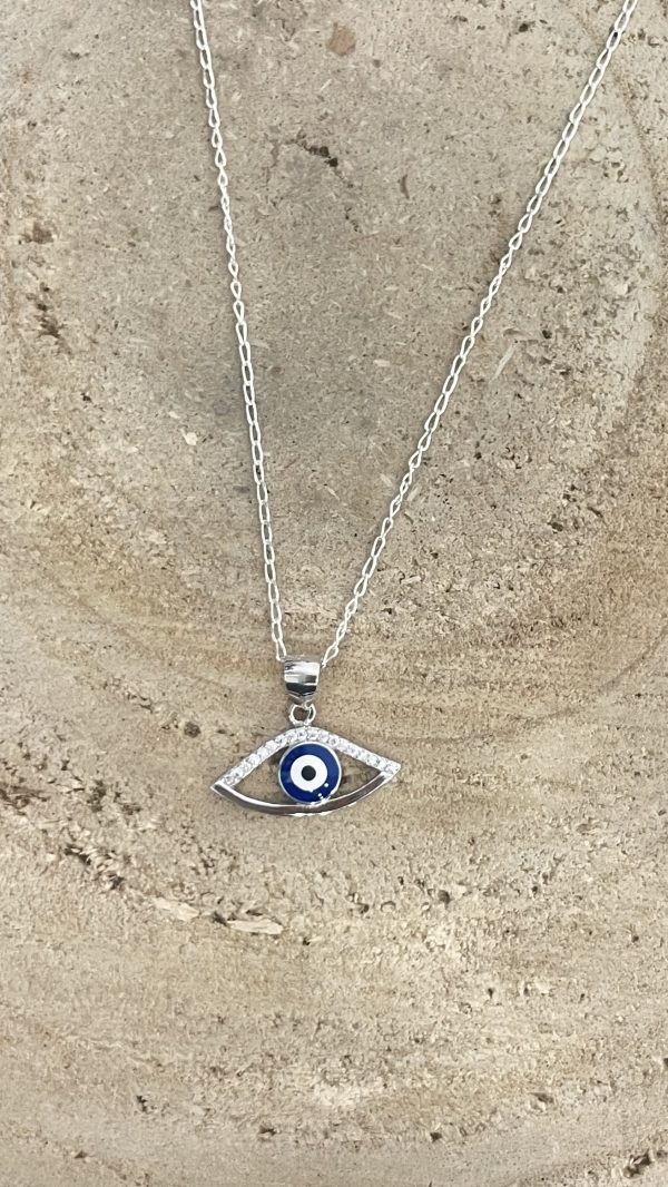 Colgante en plata de ley con ojo turco
