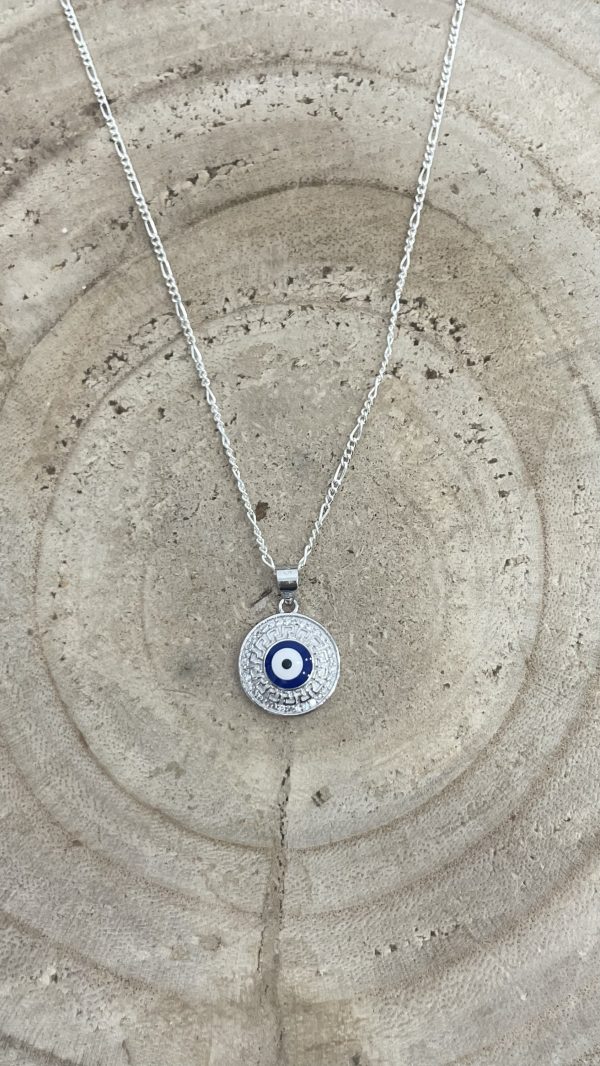 Colgante en plata de ley con ojo turco