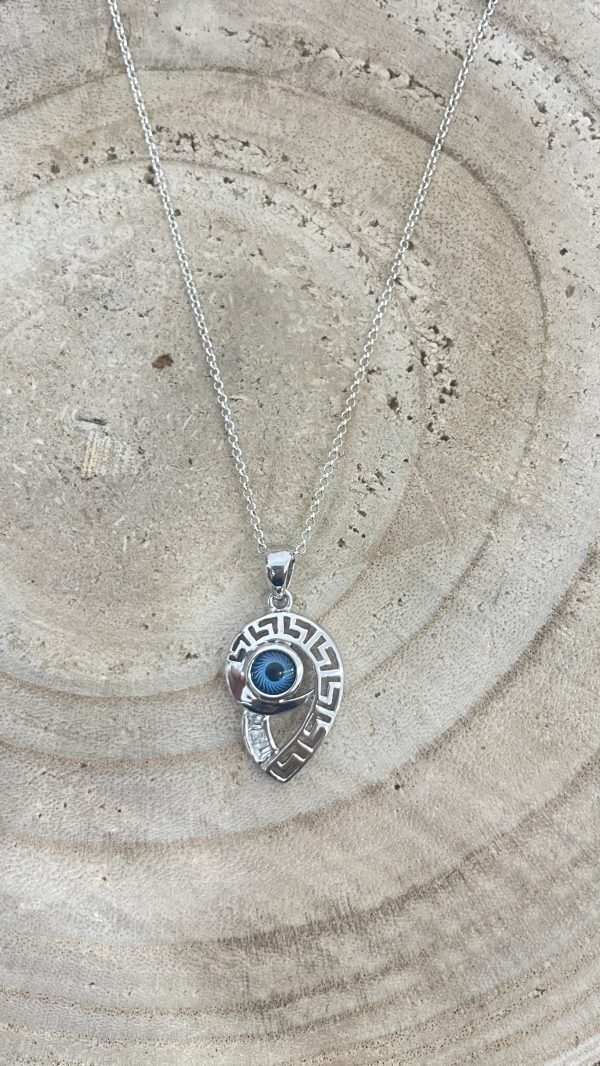 Colgante de plata con ojo turco