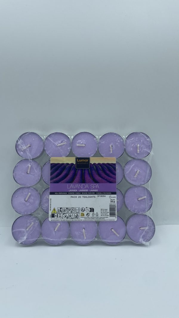 Pack 20 velas lavanda