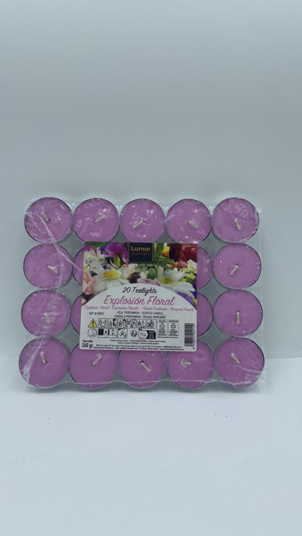 Pack 20 velas  explosión floral