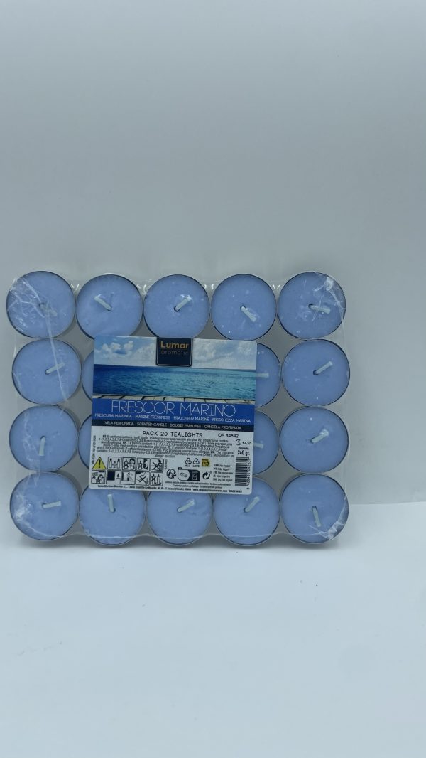 Pack 20 velas frescor marino
