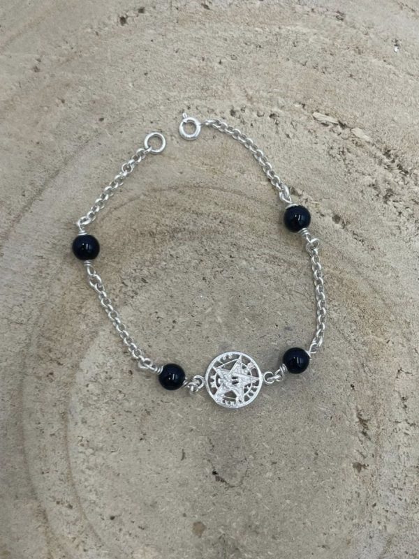 Pulsera Tetragrámaton con turmalina