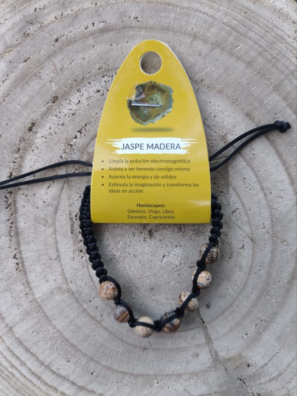 Pulsera jaspe madera