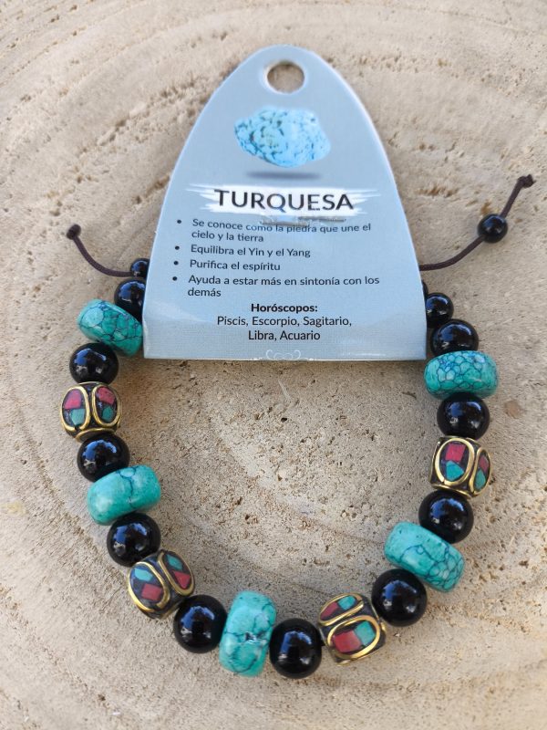 pulsera tibetana turquesa