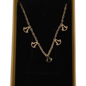 Colgante Virgen del Rocío (acero dorado)