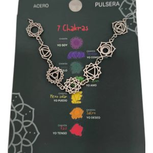 Pulsera 7 chakras en acero
