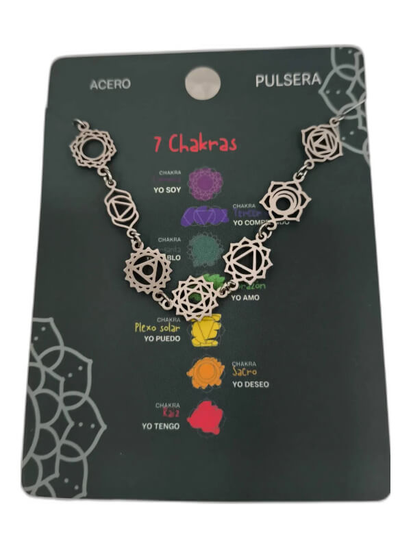 Pulsera 7 chakras en acero