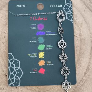Colgante de los 7 Chakras en acero