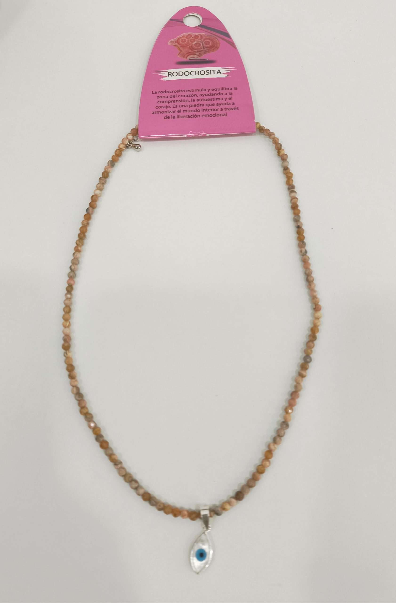 Gargantilla Rodocrosita con ojo turco