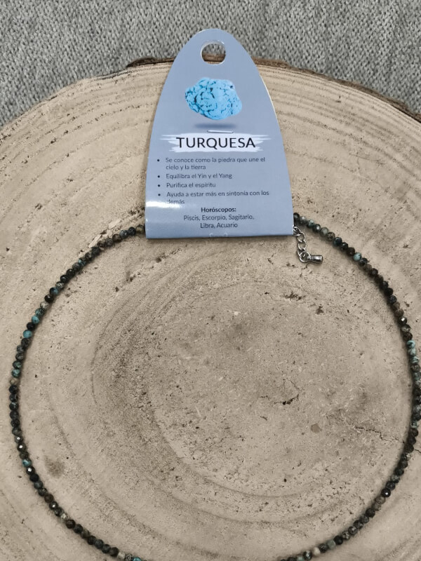 Gargantilla facetada de Turquesa