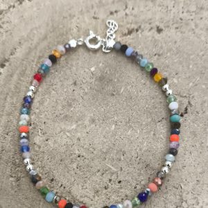 Pulsera en plata multicolor