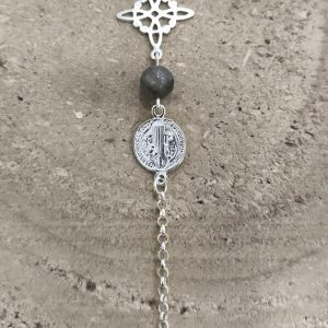 Pulsera Nudo de Bruja, San Benito y Labradorita
