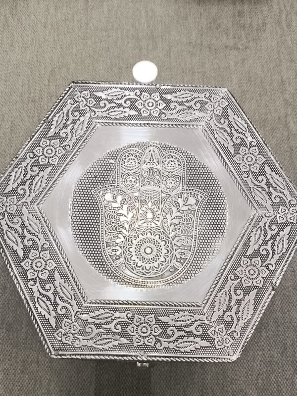 Joyero plateado Mano de Fátima