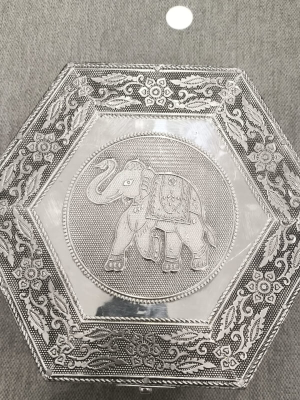 Joyero hexagonal elefante