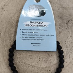 Pulsera shungita reconstruida