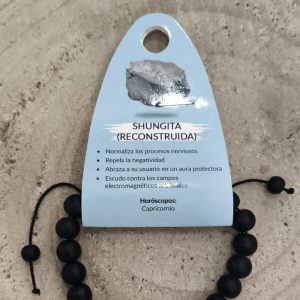 Pulsera shungita reconstruida ajustable