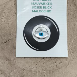 Colgante de ojo turco en plata y nacar