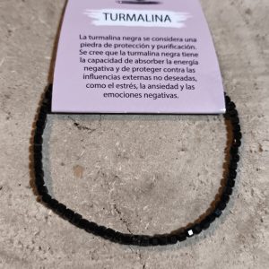 Pulsera de Turmalina negra facetada