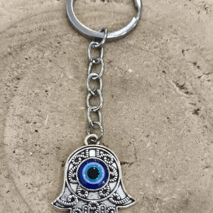 Llavero mano de Fátima con ojo turco