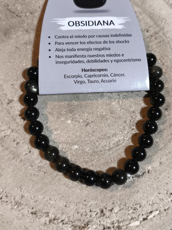 Pulsera de Obsidiana 6mm