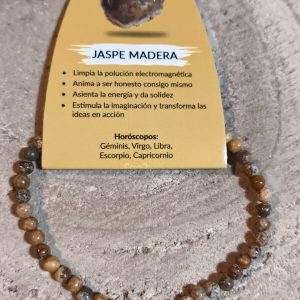 Pulsera Jaspe Madera 4mm