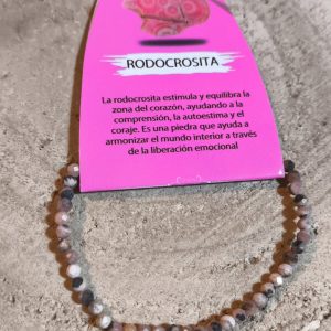 Pulsera Rodocrosita facetada