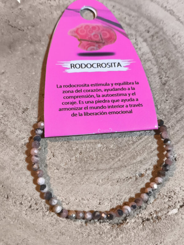 Pulsera Rodocrosita facetada