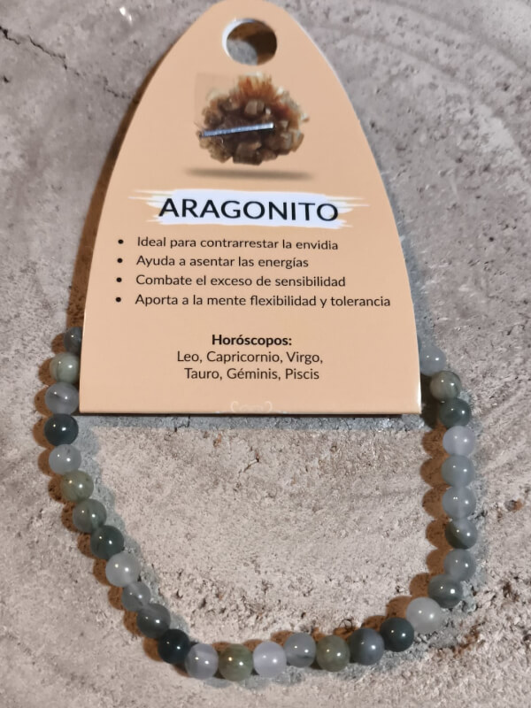 Pulsera Aragonito 4mm