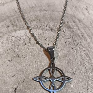 Colgante nudo de bruja en acero