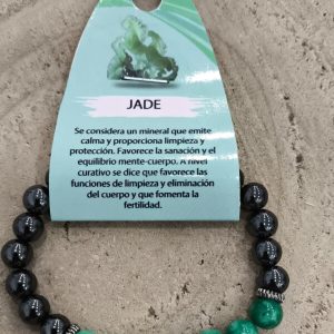 Pulsera de jade con hematita