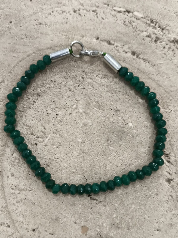 Pulsera de Esmeralda facetada india