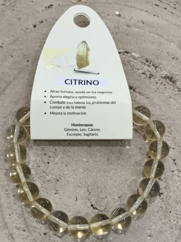 Pulsera citrino 8mm