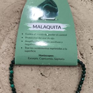 Pulsera malaquita facetada