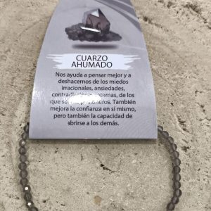 Pulsera de Cuarzo ahumado facetada