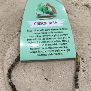 Pulsera crisoprasa facetada