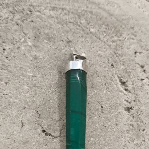 Colgante de malaquita en plata de ley