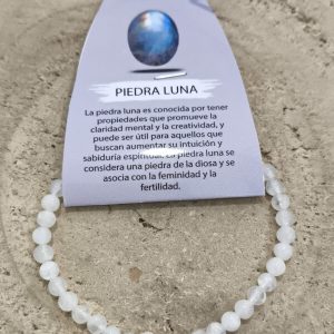 Pulsera piedra luna 4mm