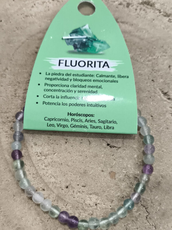 Pulsera de fluorita 4mm