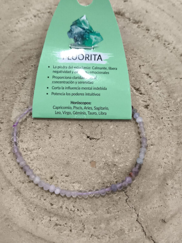 Pulsera de fluorita facetada