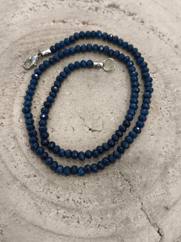 Colgante de Zafiro azul facetado