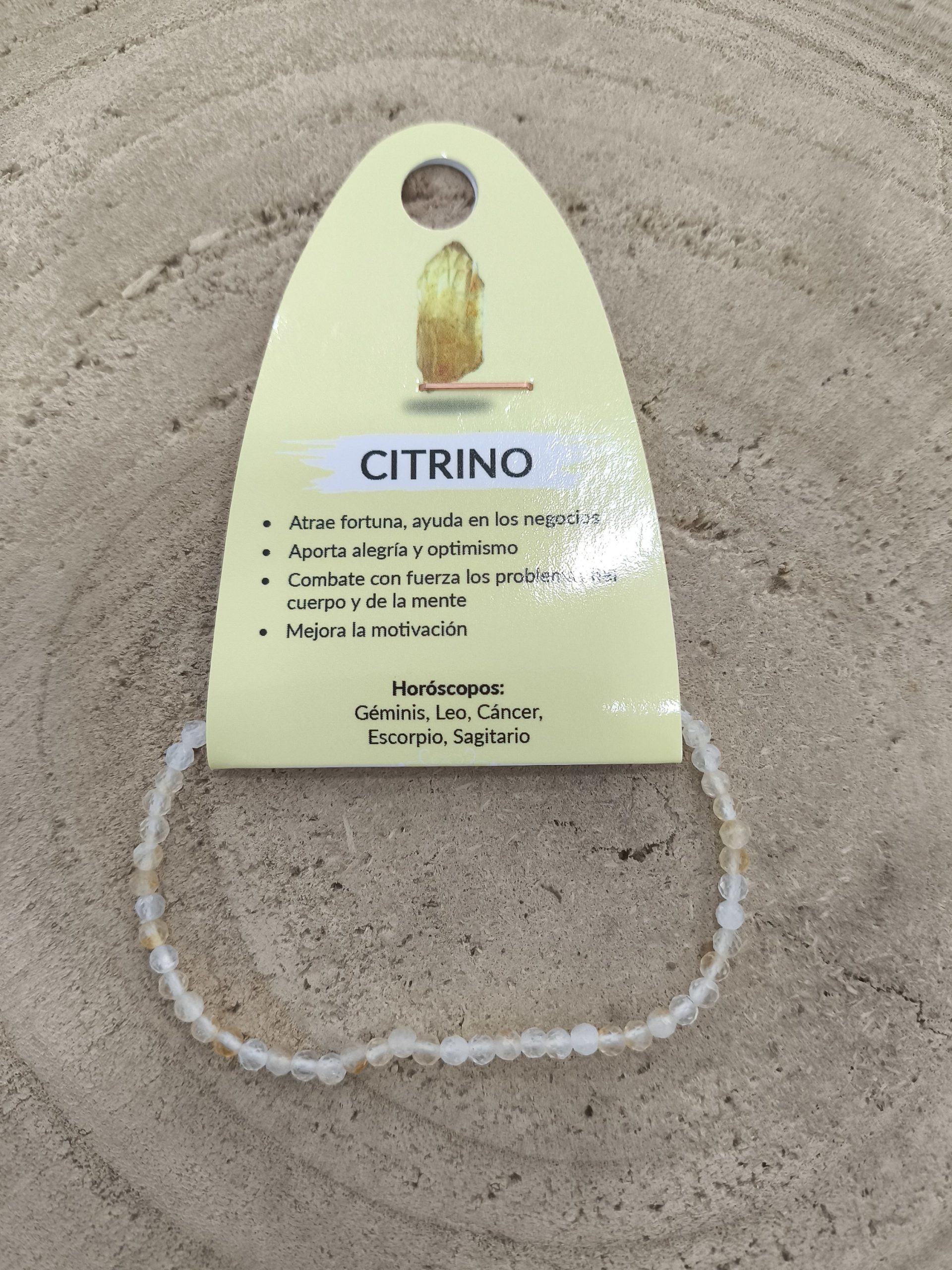 Pulsera citrino 3 mm