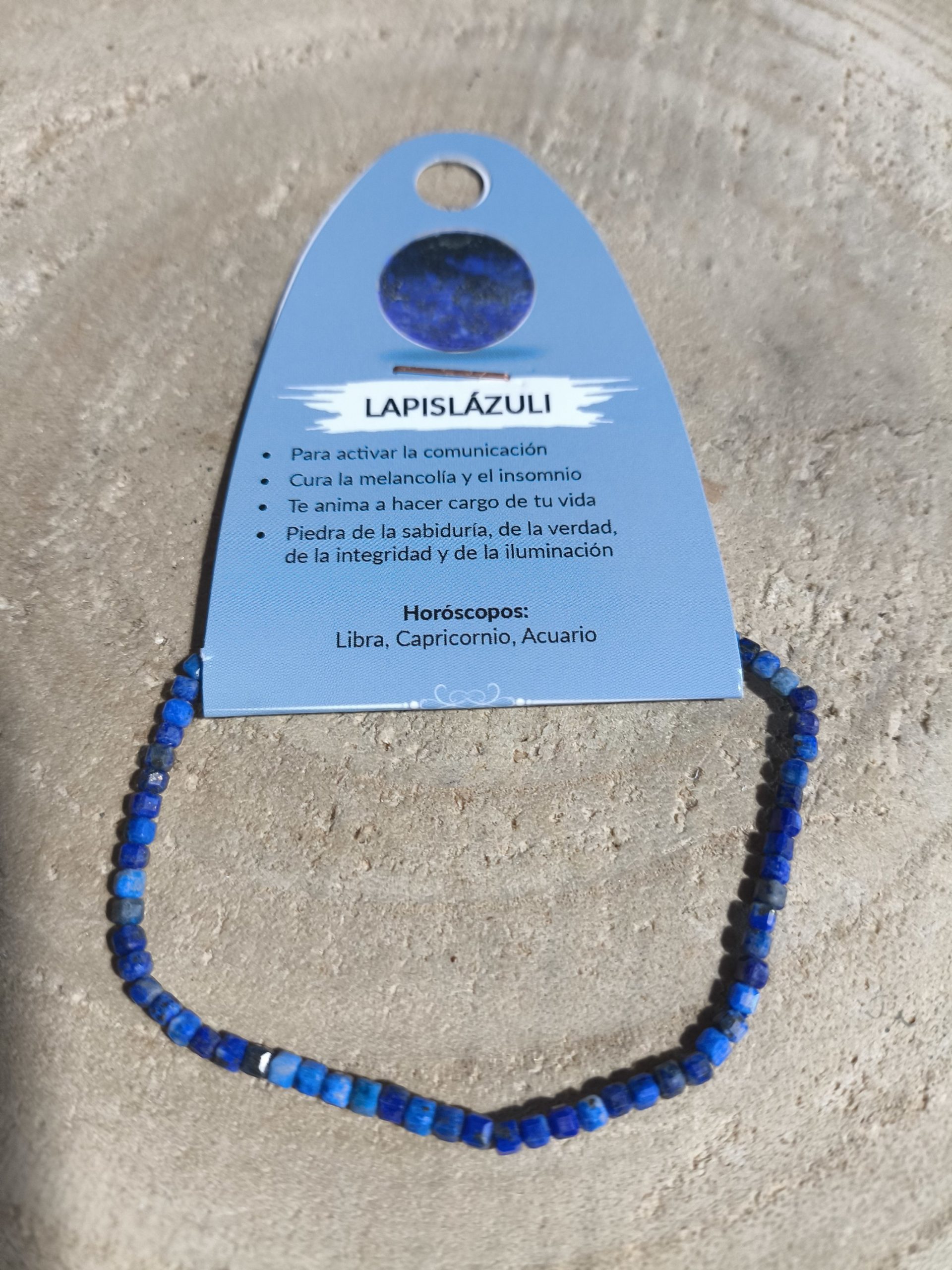 Pulsera Lapislázuli facetada 2mm