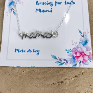 Colgante Mama con estrella en plata de ley