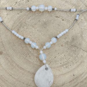 Colgante doble de piedra luna