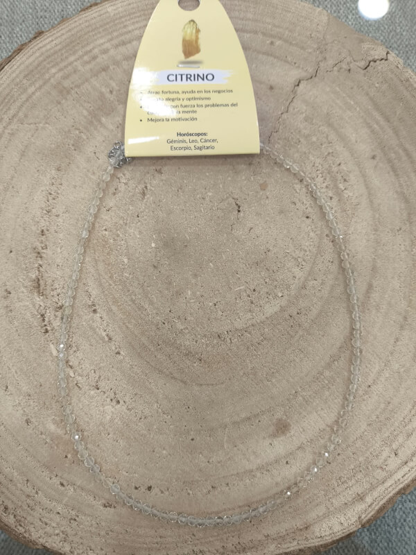 Gargantilla de citrino facetada