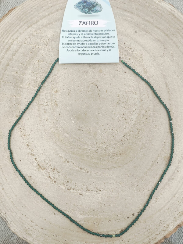 Gargantilla Zafiro facetado